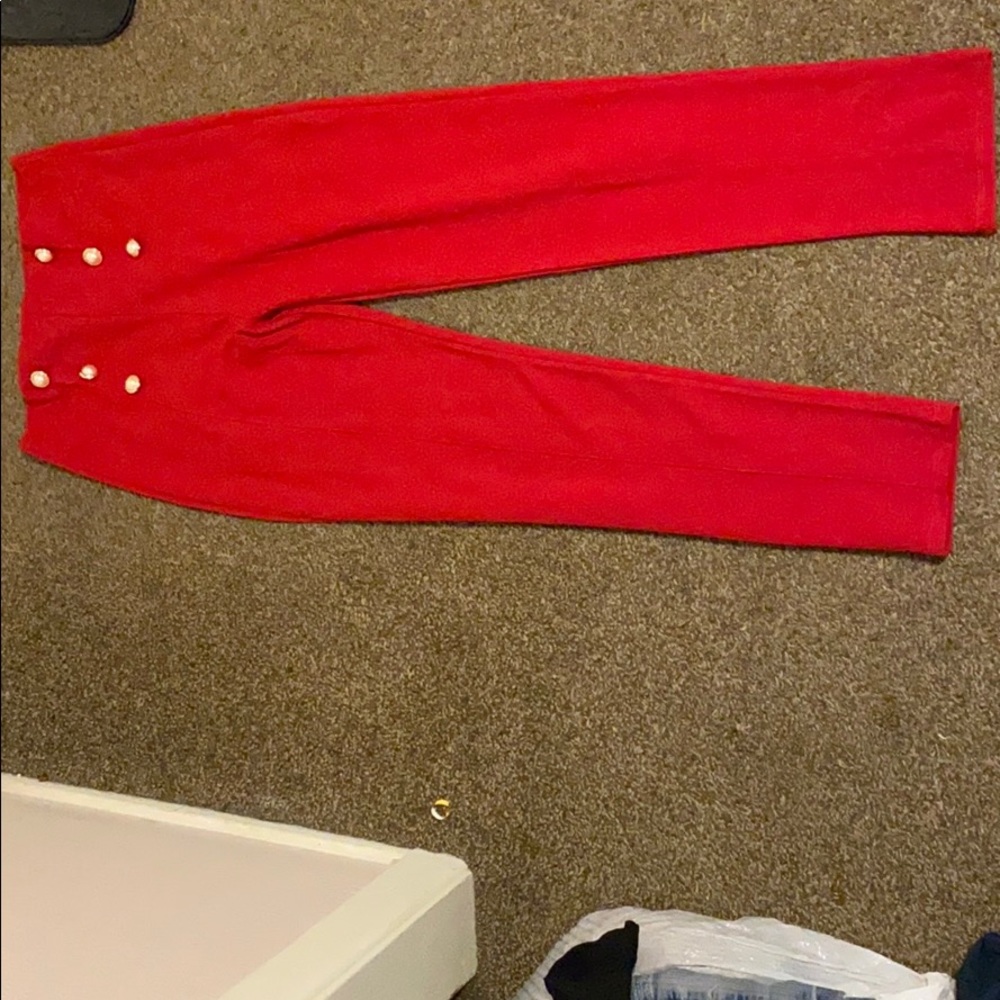 Red dress pants
